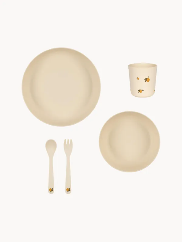 Vajilla infantil Lemon, set de 5 - Konges Slojd
