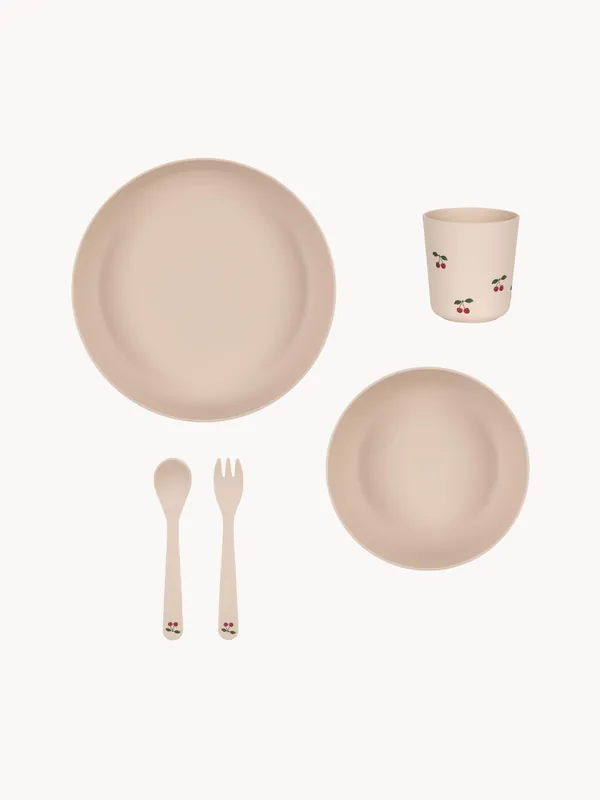 Vajilla infantil Cherry, set de 5 - Konges Slojd