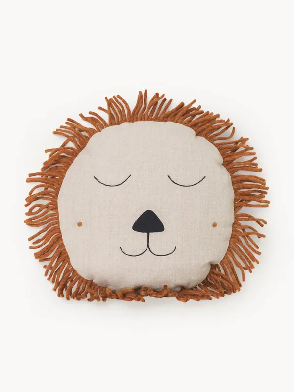 Cojín de lino bordado a mano Safari - Ferm Living Kids