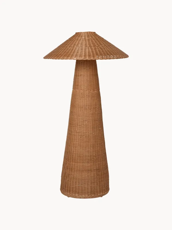 Lámpara de pie artesanal de ratán pequeña Dou - Ferm Living