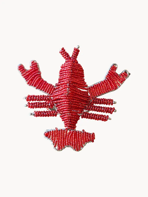 Anillos para servilletas con cuentas de vidrio Lobster, set de 2 - Les Ottomans