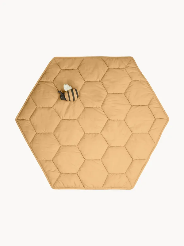 Alfombra de juegos artesanal con juguetes sonajeros Honeycomb - Lorena Canals