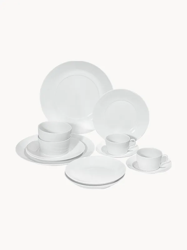 Vajilla de porcelana artesanal Cosmopolitan, 2 comensales, set de 14 - Meissen