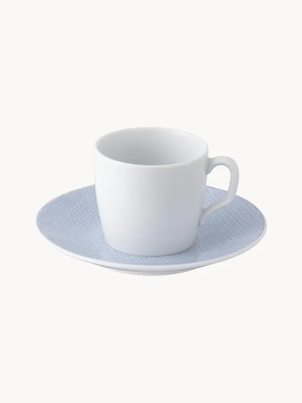 Tazas con platitos de porcelana artesanales Cosmopolitan, set de 2 - Meissen