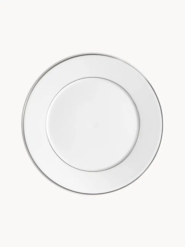 Platos postre de porcelana con borde platino pintado a mano Vitruv, set de 2 - Meissen