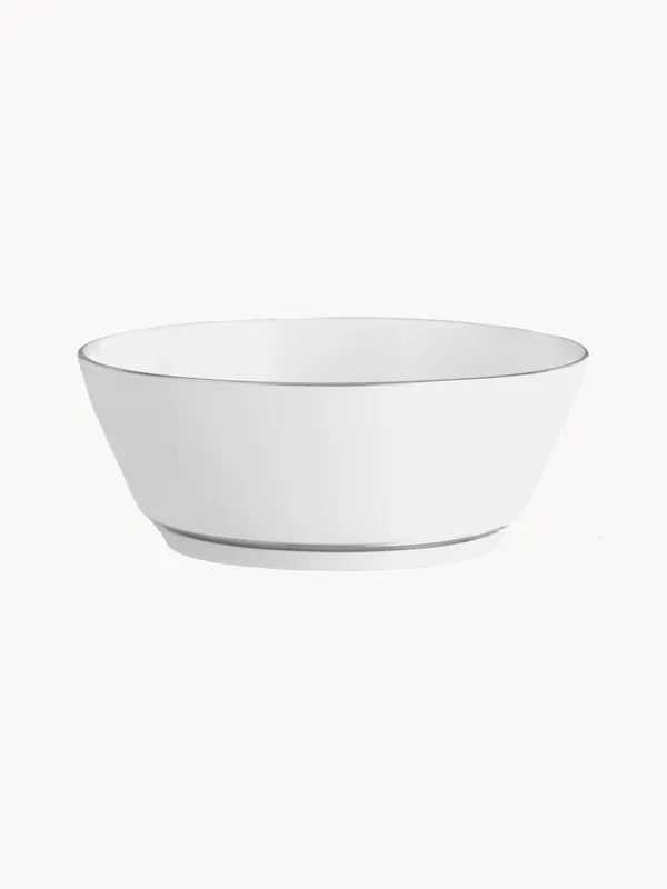 Cuencos artesanales de porcelana con borde platino pintado a mano Vitruv, set de 2 - Meissen