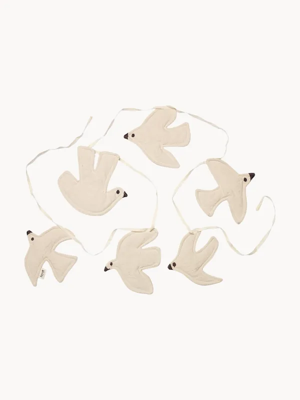 Guirnalda de algodón orgánico Swif Bird, L 220 cm - Ferm Living Kids