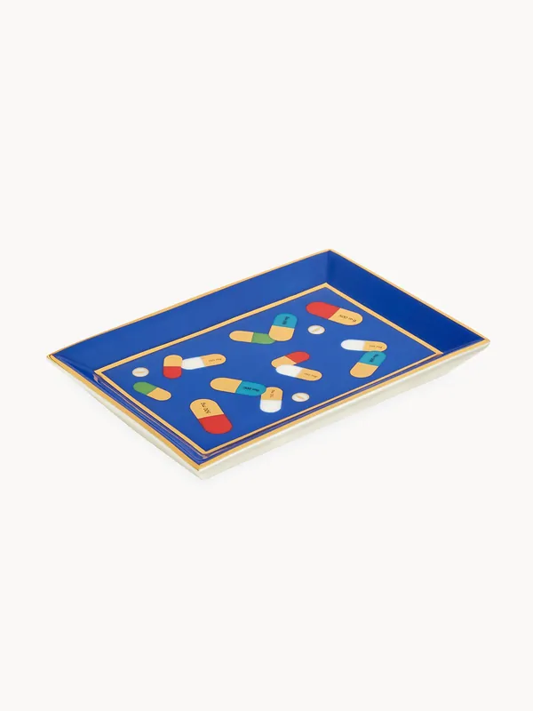 Bandeja decorativa con detalle de oro Full Dose - Jonathan Adler