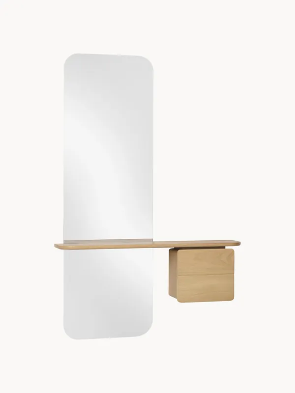 Espejo de pared con estante de madera One More Look - UMAGE