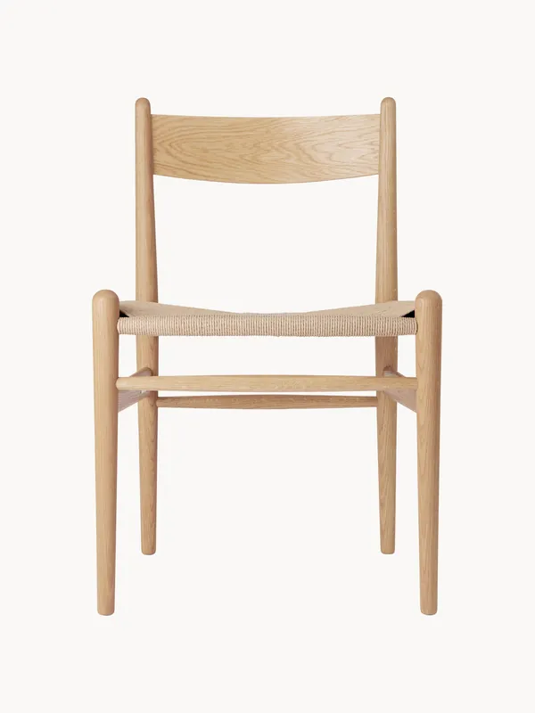Silla de madera con asiento tejido a mano CH36 - Carl Hansen & Søn