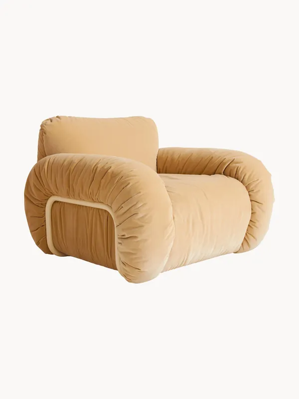 Sillón artesanal de terciopelo Arc - HKLIVING