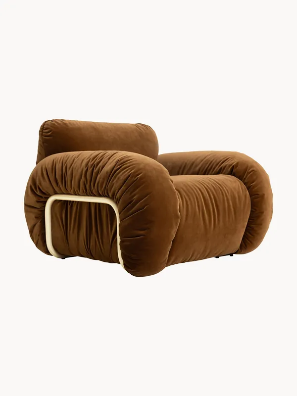 Sillón artesanal de terciopelo Arc - HKLIVING