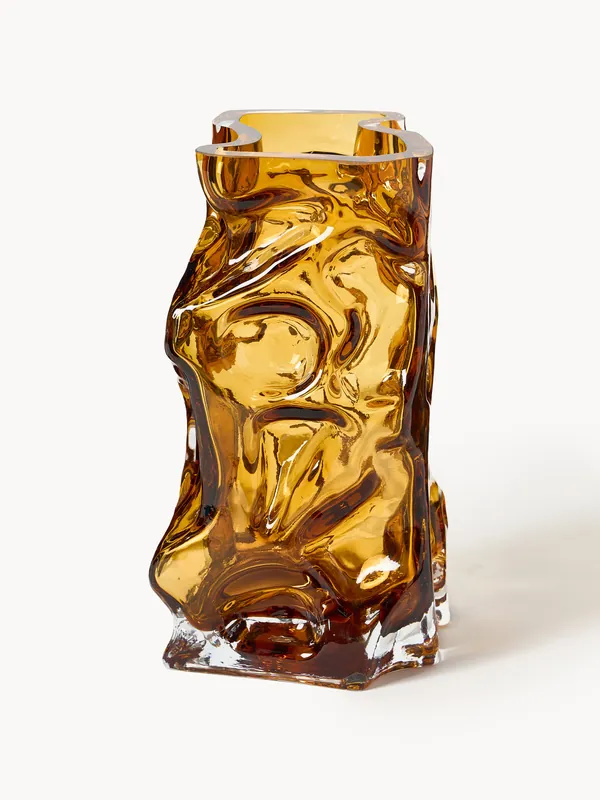 Jarrón de vidrio soplado Ice, Al 25 cm - POLSPOTTEN