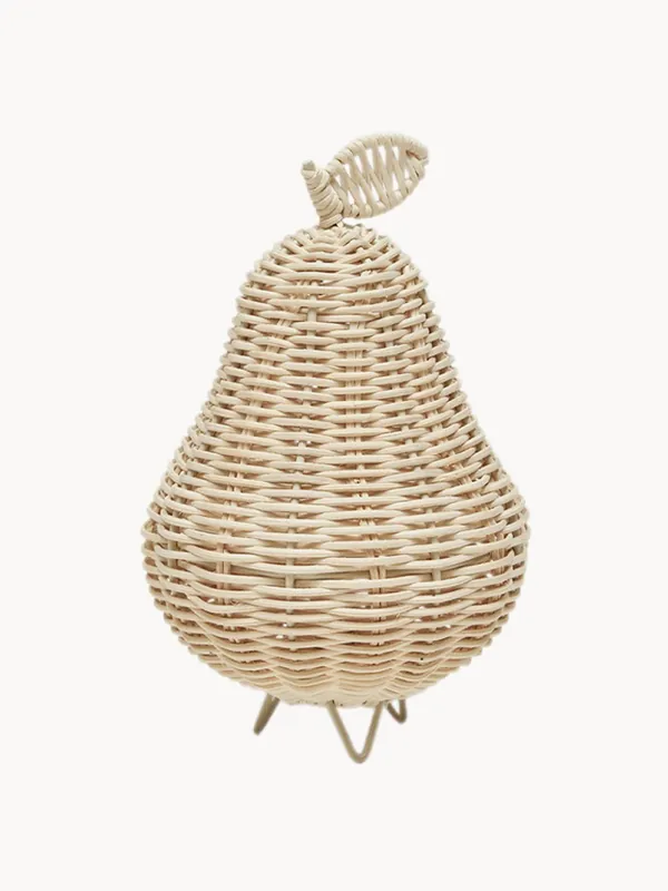 Lámpara de mesa artesanal de ratán Pear - Oyoy Living Design