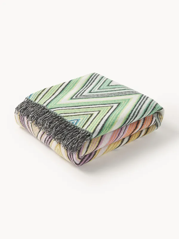 Manta de lana con flecos Plume - Missoni