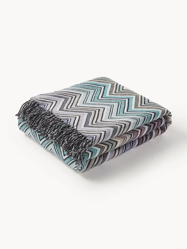 Manta de lana con flecos Perseo - Missoni