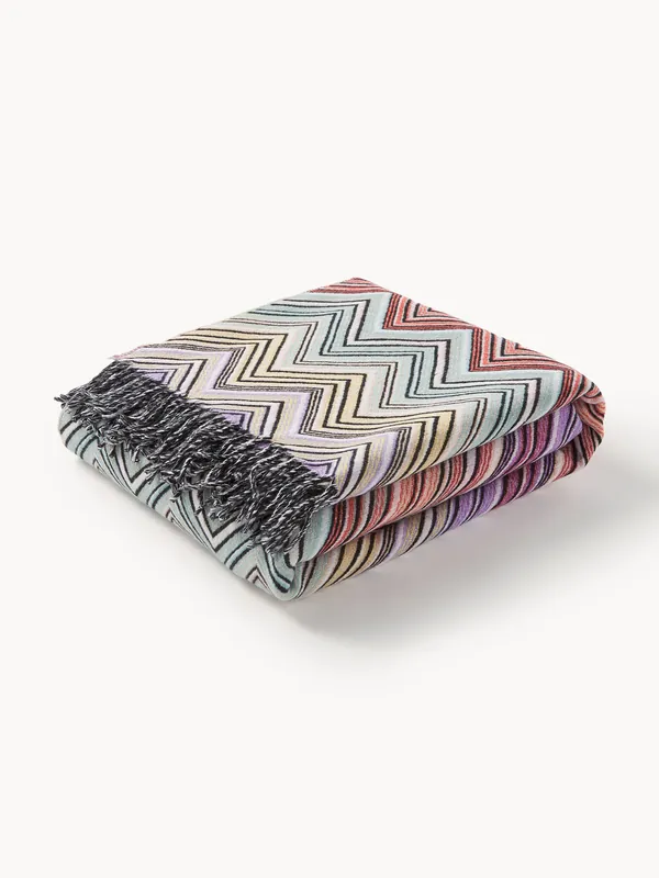 Manta de lana con flecos Perseo - Missoni