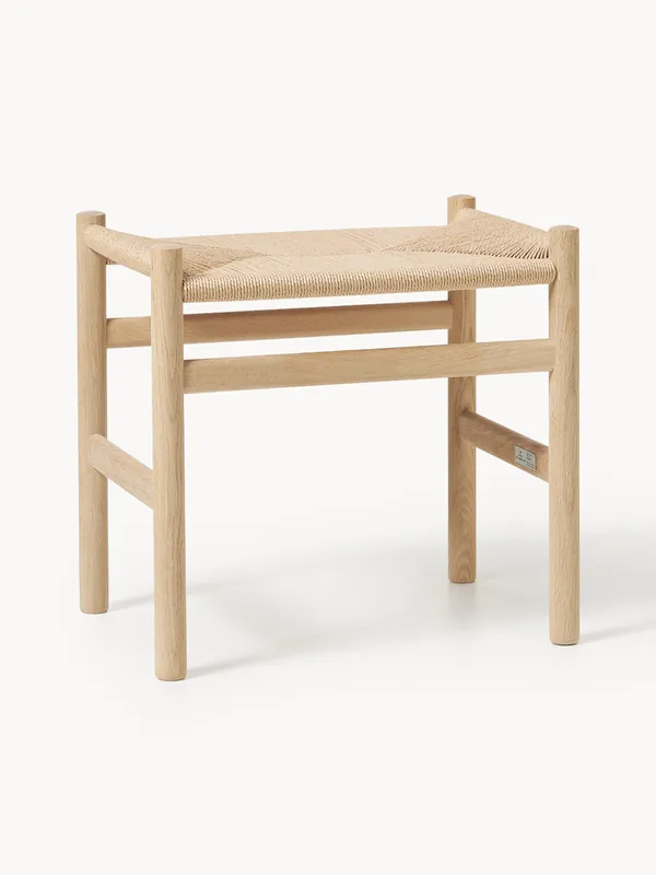 Taburete con asiento trenzado a mano CH53 - Carl Hansen & Søn