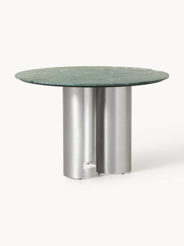 Mesa de comedor redonda con tablero de mármol Noam - Westwing Collection