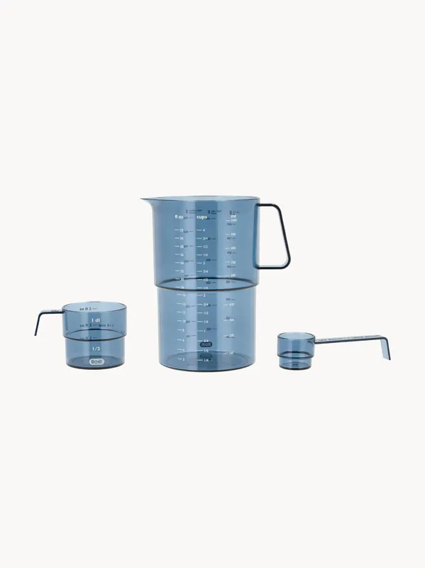 Vasos medidores con cuchara Mensura, set de 3 - Rosti
