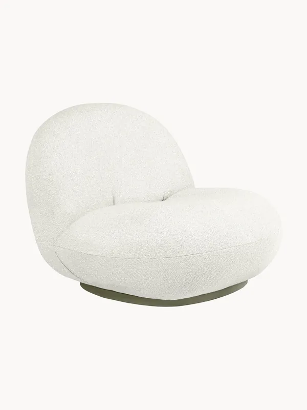 Sillón de jardín giratorio en tejido de bouclé Pacha - GUBI