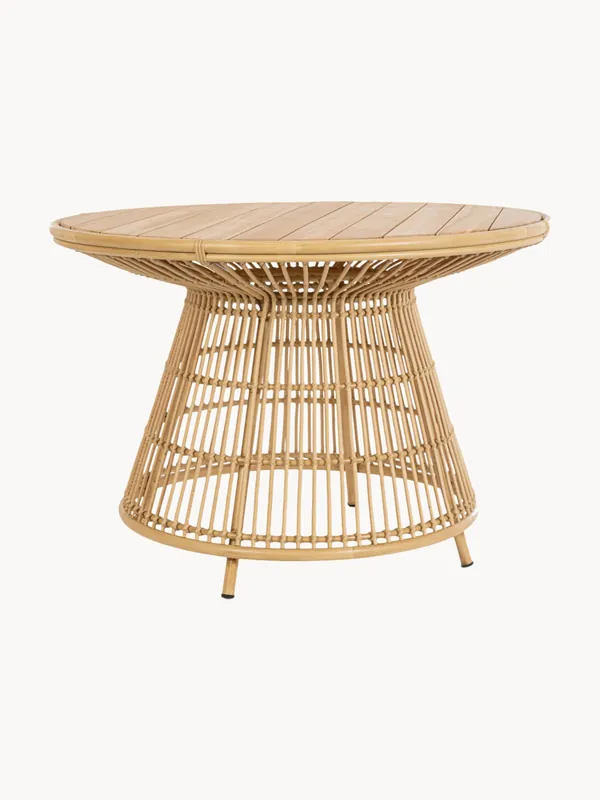 Mesa de jardín redonda de madera de teca Tavolo, Ø 110 cm - Bizzotto