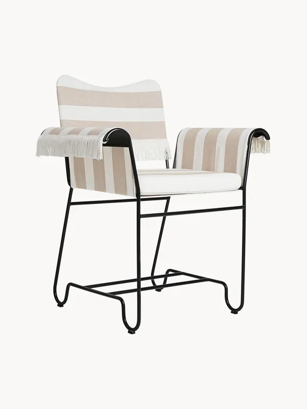 Silla de comedor de exterior con reposabrazos Tropique - GUBI