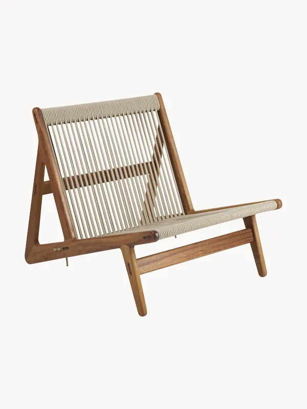 Sillón lounge de jardín artesanal de madera de iroko MR01 Initial - GUBI