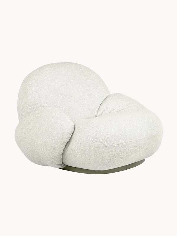 Sillón de jardín giratorio en tejido de bouclé Pacha - GUBI