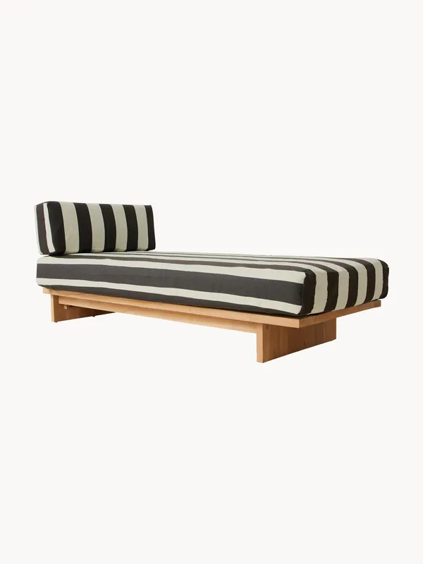 Cama de día para jardín de madera de teca Stracciatella - HKLIVING