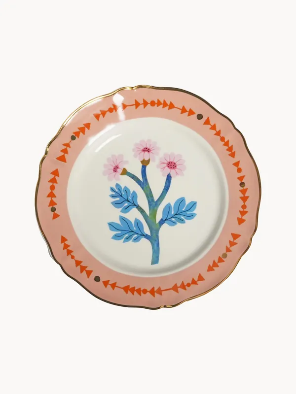 Plato llano de porcelana artesanal Botanica - Bitossi Home