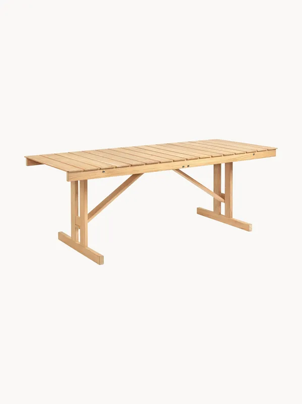 Mesa de jardín plegable de madera de teca BM1771, 195 x78 cm - Carl Hansen & Søn