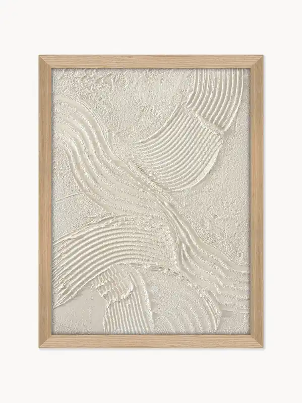 Lienzo pintado a mano y enmarcado Sand Shadow - Malerifabrikken