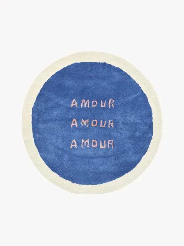 Alfombra tuftada a mano redonda de pelo largo Amour - Bongusta