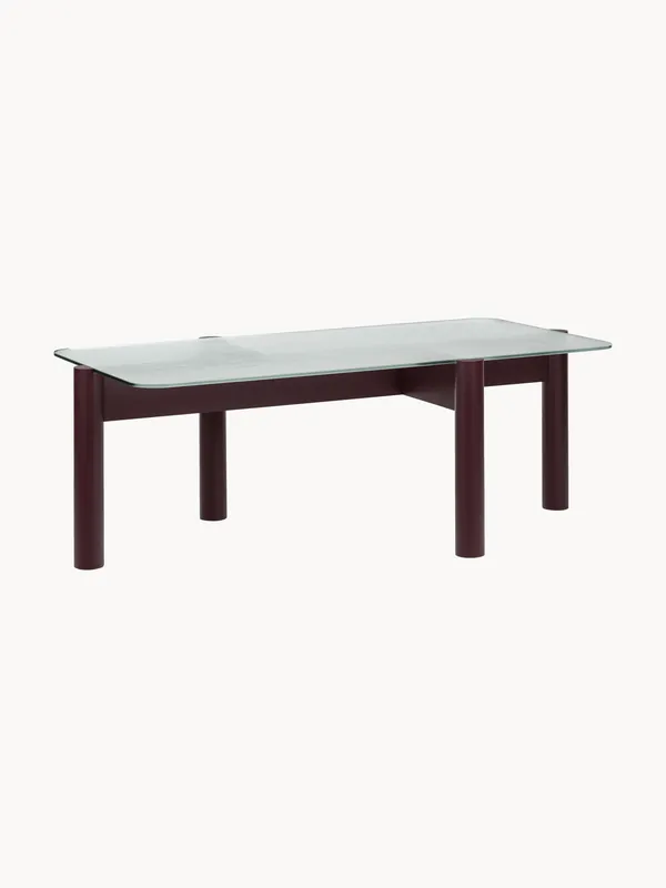 Mesa de centro con tablero de vidrio Kob - Noo.ma
