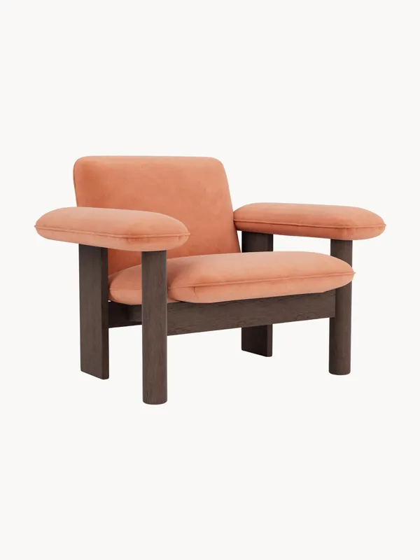 Sillón de terciopelo y madera de roble Brasilia - Audo Copenhagen