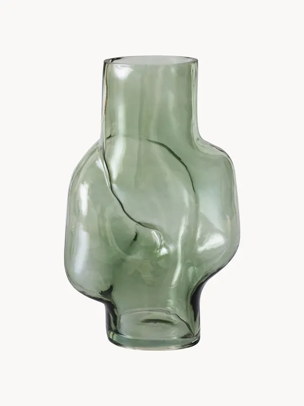 Jarrón de vidrio artesanal Gleam, 32 cm - HKLIVING