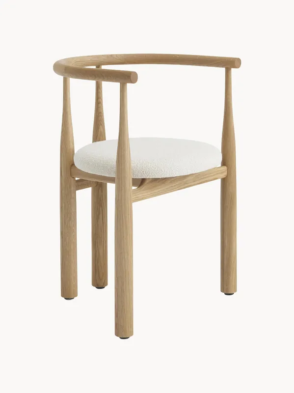Silla con reposabrazos de madera de roble Bukowski - New Works