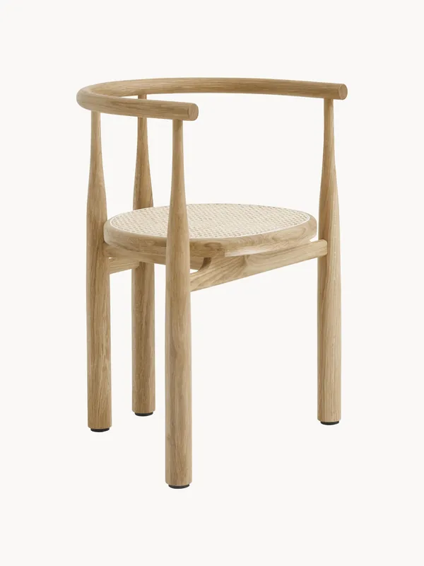 Silla con reposabrazos de madera de roble Bukowski - New Works
