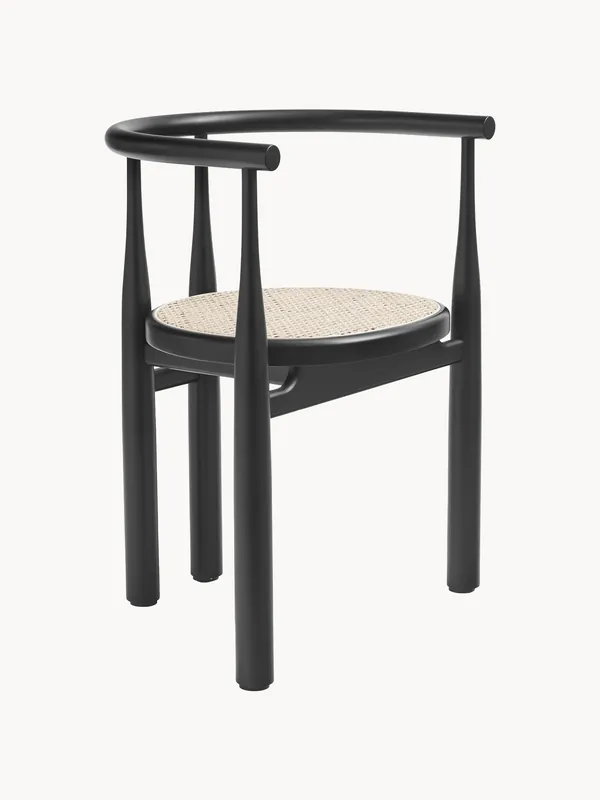Silla de comedor de madera de haya con reposabrazos Bukowski - New Works