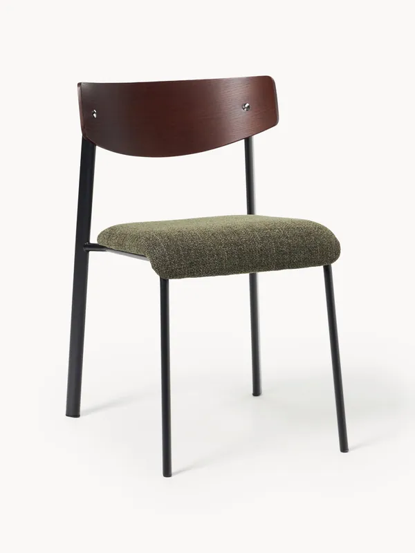 Silla tapizada de madera de roble Nadia - Westwing Collection