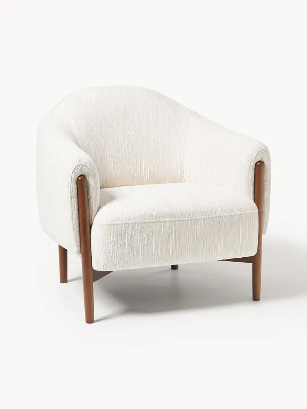 Butaca con patas de madera de fresno Theo - Westwing Collection