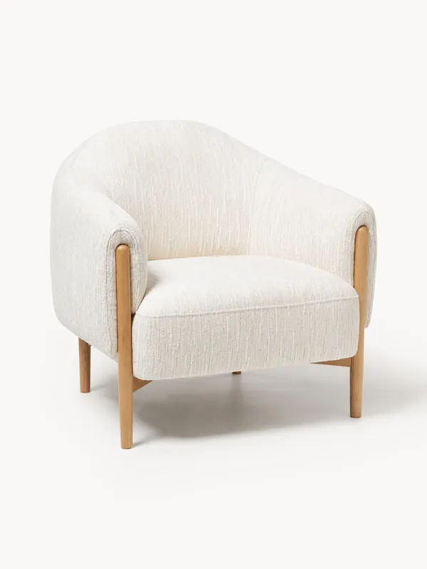 Butaca con patas de madera de fresno Theo - Westwing Collection