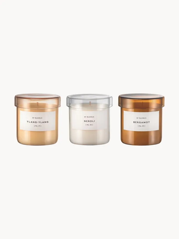Velas perfumadas Valoa, set de 3 - blomus