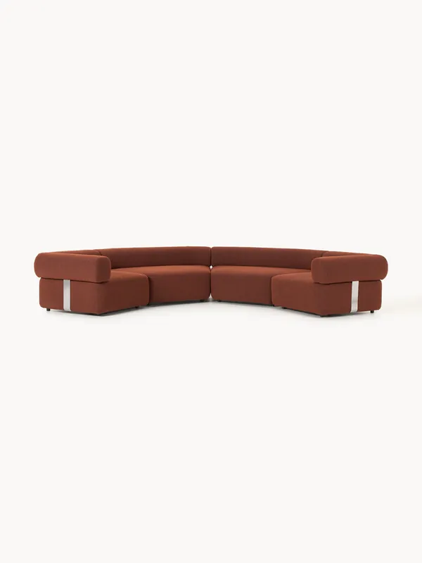 Sofá modular grande en tejido bouclé Anton - Westwing Collection