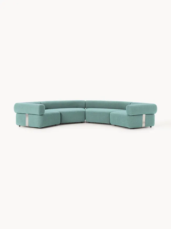 Sofá modular grande en tejido bouclé Anton - Westwing Collection