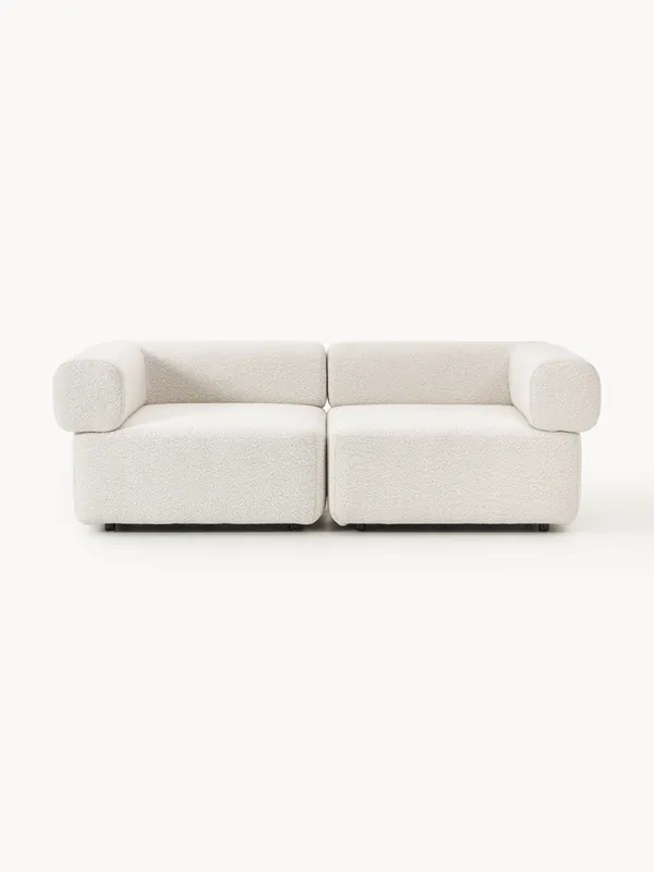 Sofá modular en tejido bouclé Anton (3 plazas) - Westwing Collection