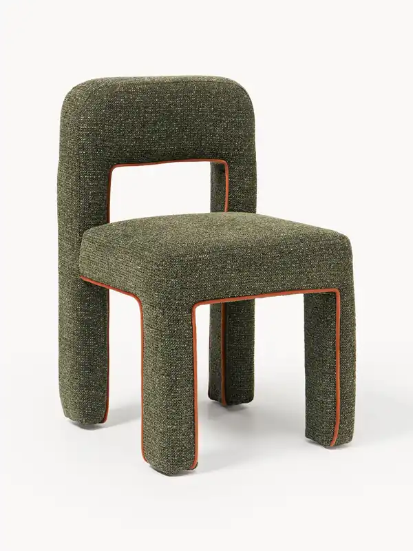 Silla de comedor tapizada en tejido bouclé Ana - Westwing Collection
