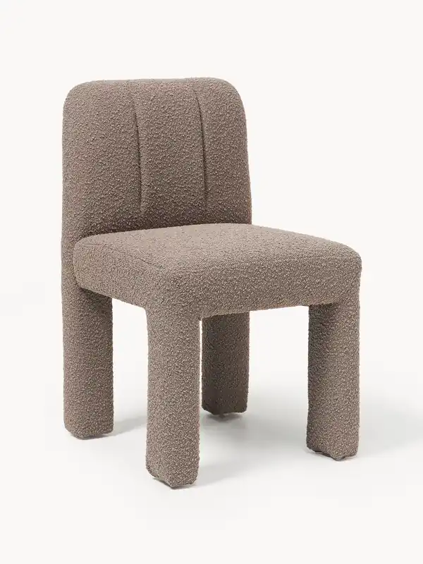 Silla de comedor tapizada en tejido bouclé Lukas - Westwing Collection