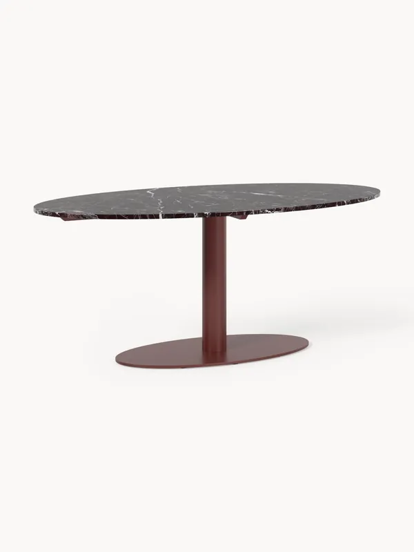 Mesa de comedor de mármol ovalada Miley, 180 x 90 cm - Westwing Collection